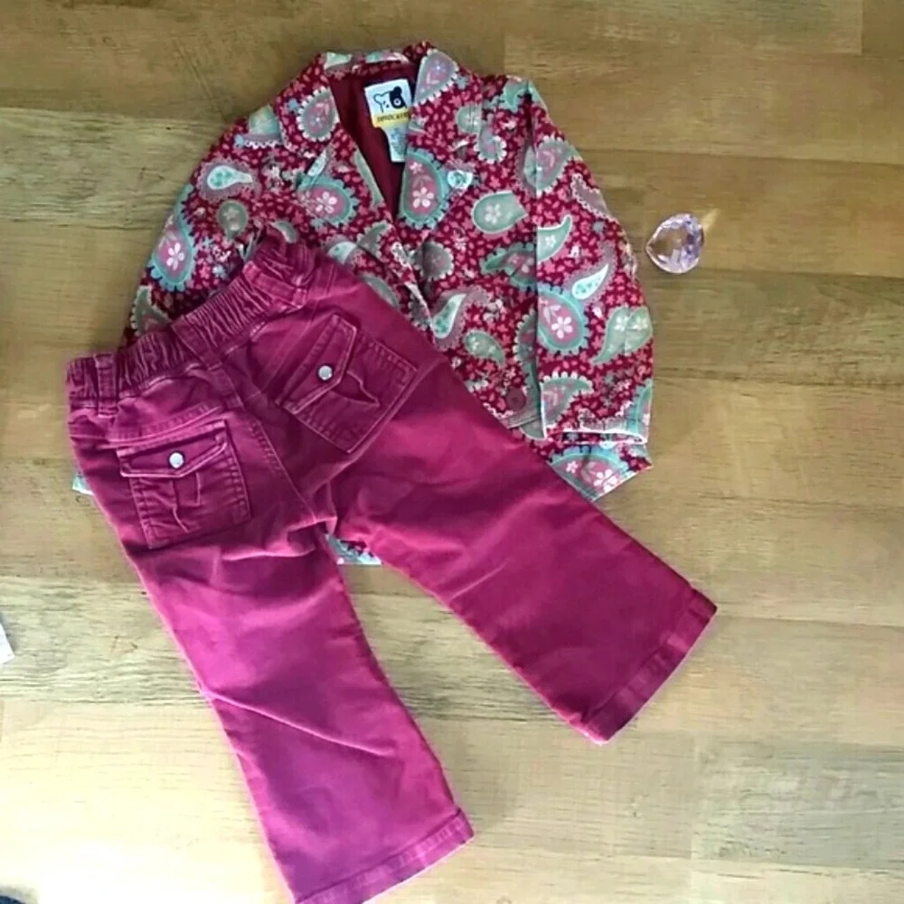 Sprockets 6 Piece Girls Mix and Match Tops Pants Blazer Pink‎ Set Size 3T